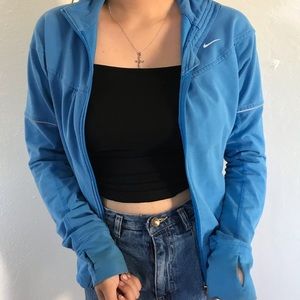 Blue Nike Zip Up Sweater